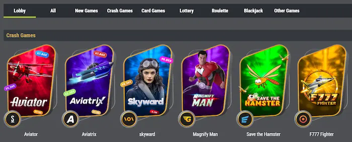 Winmatch 365 Casino games